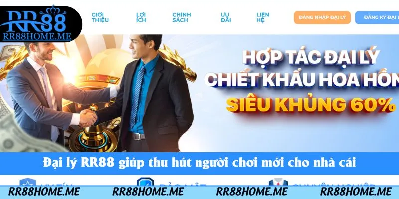 Trở Thành Đại Lý RR88 – Thu Nhập Hấp Dẫn Mỗi Ngày 1 Đại lý RR88 giúp thu hút người chơi mới cho nhà cái